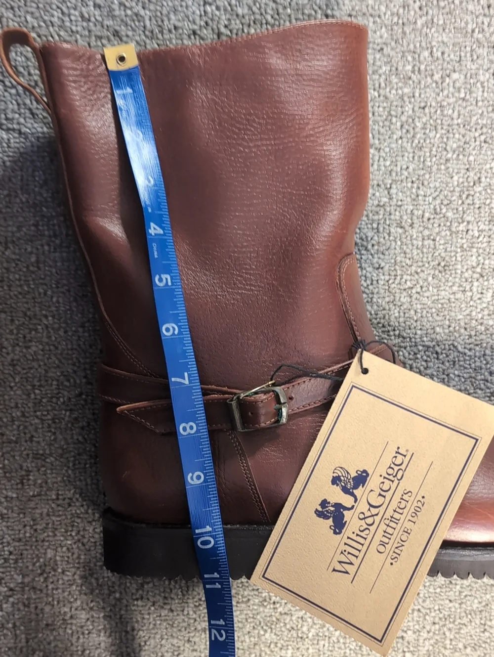 VTG Deadstock Willis & Geiger Leather Ankle Strap Safari Field Boots Canada 11.5